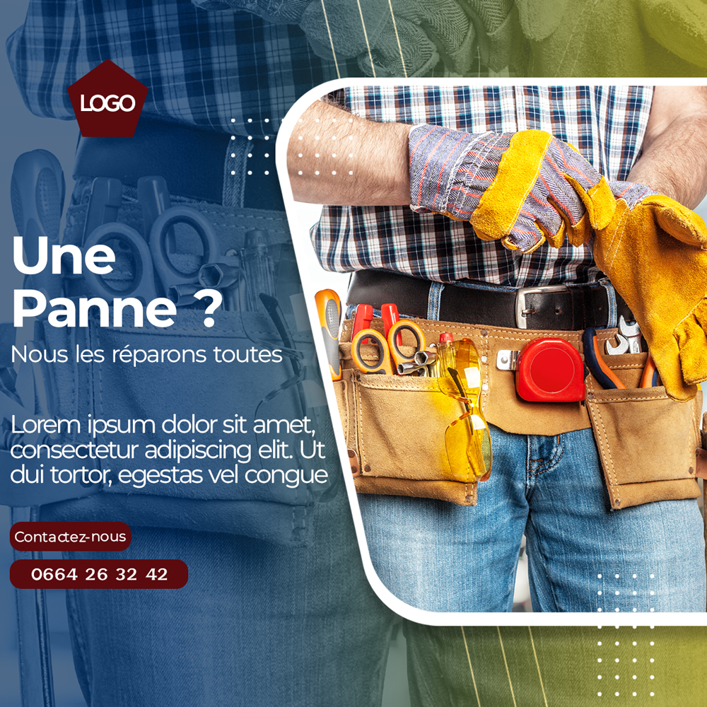 Post Social avec effet d'image agrandie