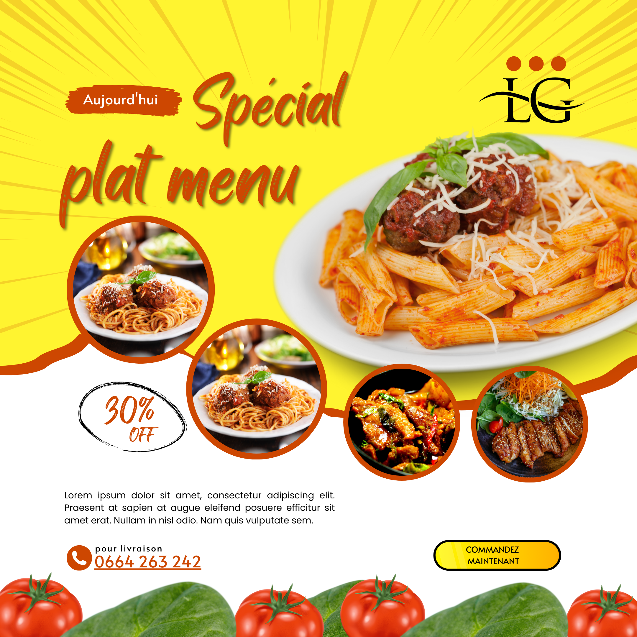 Posts Spéciaux Menu Resto & Snacks